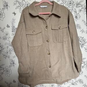 Justfab oatmeal jacket